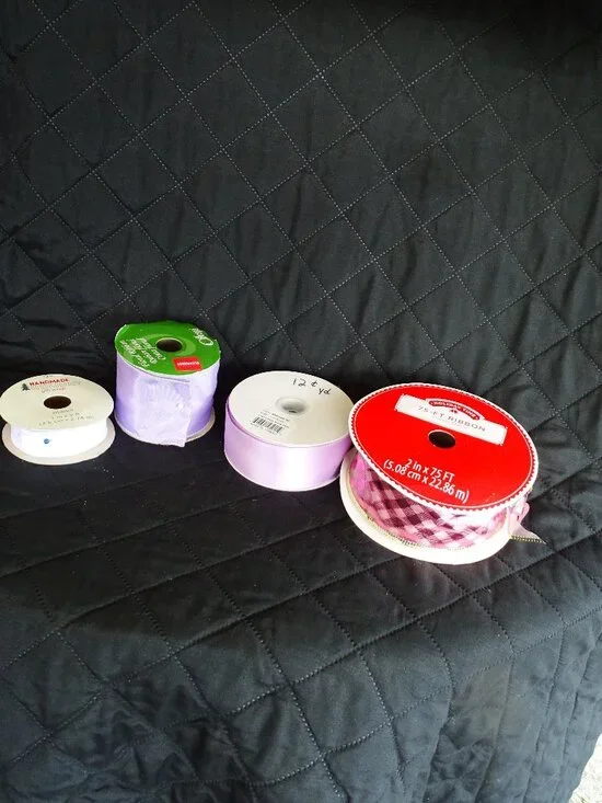 Four Rolls of Decorative Ribbon