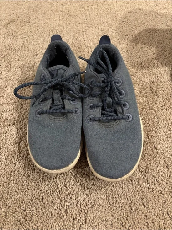 allbirds Kids blue Lace-Up Wool runners