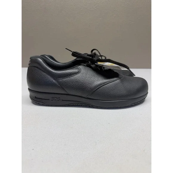 SAS Liberty Womens Work Shoes Slip-Resistant Black Leather Low Lace-Up 12M NWOB