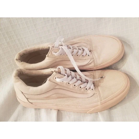 Vans Womens Old Skool 721278 Lace Up Low Top Pink Skate‎ Shoes Size 9.5