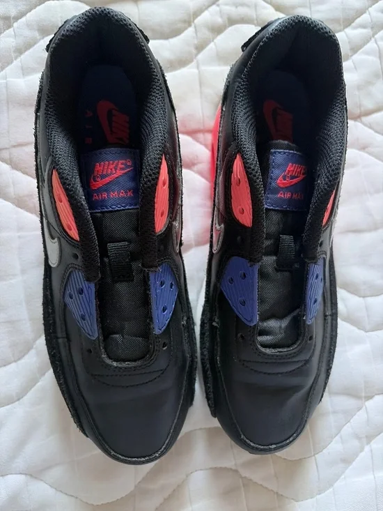 Nike Air Max 90 Leather GS Black Sunset Pulse