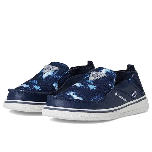 Columbia Bahama PFG 1826932-471 Kids US 11 Blue White Low Top Boat Shoe HTAT1646