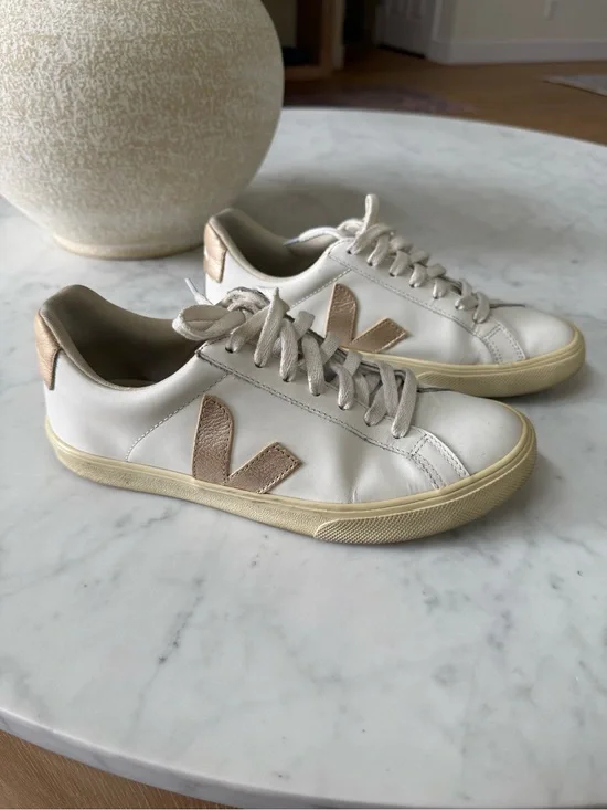 VEJA Esplar White Rose Gold Sneakers US 6 EU 37
