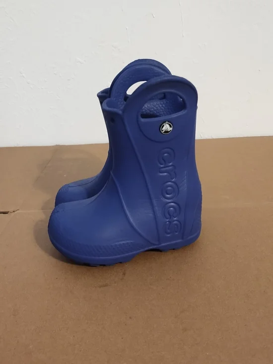 Crocs Blue Handle It Rain Boots Unisex Size C7 Waterproof Pull On
