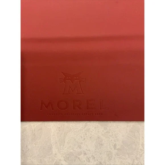 Morel Lunetier Francais Red Folding Eyeglass Case Magnetic  Hard Shell