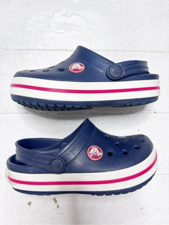 Crocs Crocband Clogs Navy White Red Size 8/9