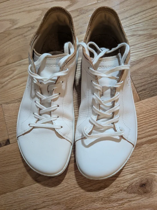 Vivo Barefoot Geo Court III Women's EU41 White Minimalist Leather Sneakers