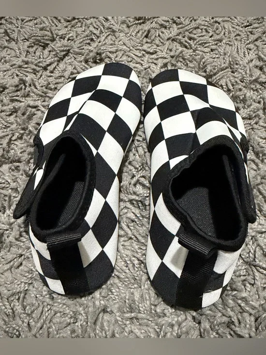 Rebel Bro- *Never Worn* Kids Black and White Slip-On Water Shoes XL 11-12C