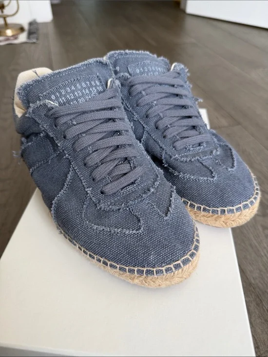 Women’s Den Canvas Lace-Up Sneakers with Espadrille Trim