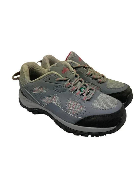 Aggressor Women's Steel Toe SP Safety Athletic Shoes 2501 Grey/Pink Size 6M
