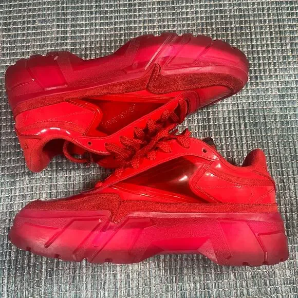 Reebok‎ Cardi B Red Coated Club C Double Sneakers Womens Size 7.5 Shoes FZ4932