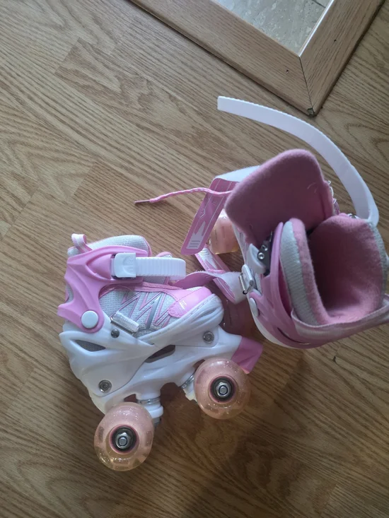 Kids Pink Adjustable Roller Skates