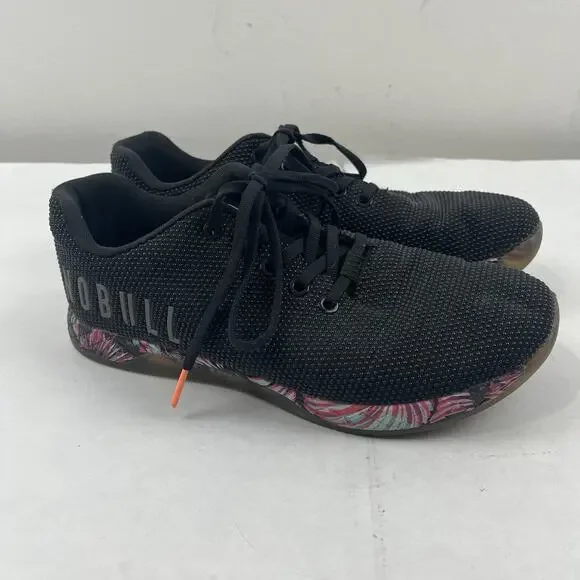 NOBULL Black Daisy Floral Trainer Low Top Lifting Shoes Women's US Size 9