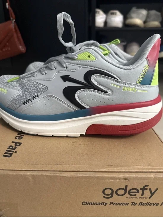 gdefy Women's Gray Sneakers with Multicolor Accents