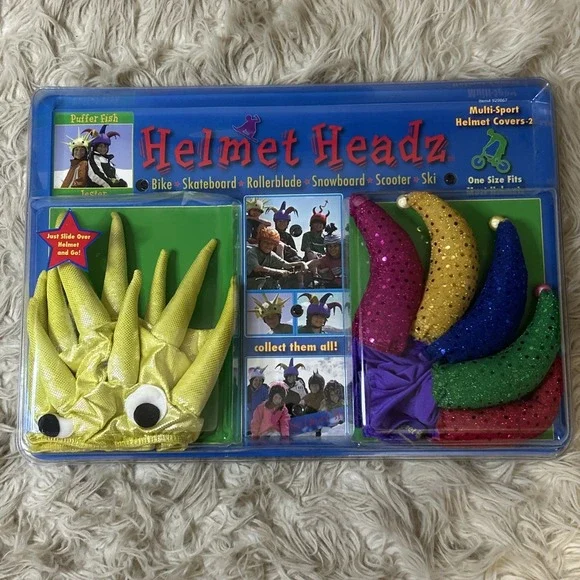 Helmet Headz Multi-Sport kids‎ Helmet Covers 2 OSFA Puffer Fish Jester Costume