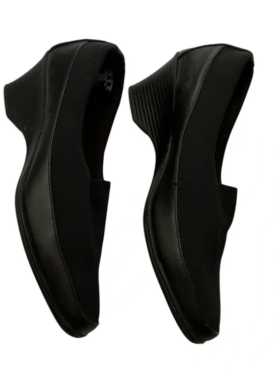 Women’s Black Slip-On Wedge Shoes