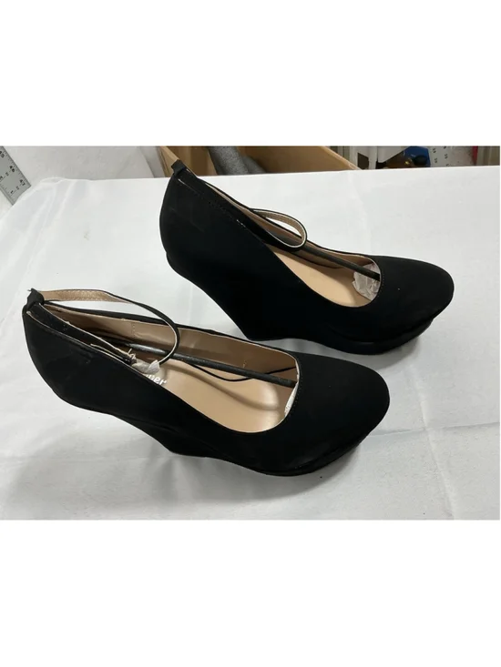 Womans New Forever Trendy-29 Platform Wedge Shoe Size 10 Black