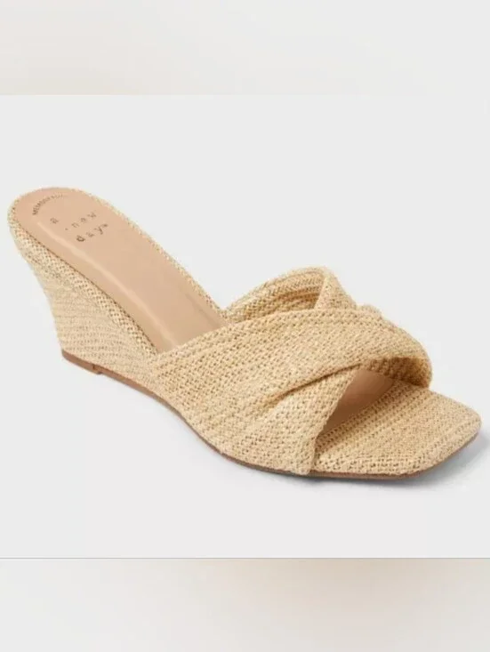 Women’s Amal Wedge Heels with Memory Foam Insole - Natural