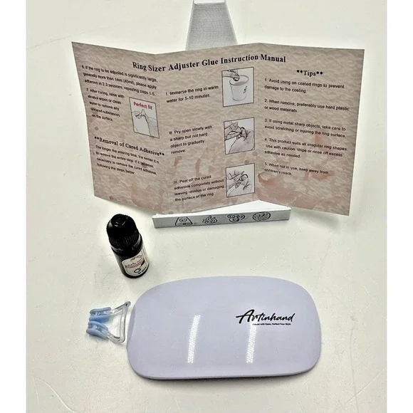 Artinhand Ring Sizer Adjuster Kit with‎ UV Lamp and Adhesive