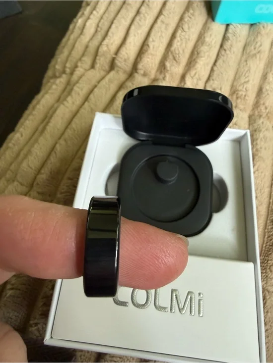Black Smart Ring with Charging Case