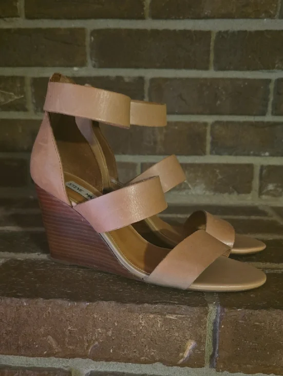 Steve Madden Karey Wedge Heels‎ Brown Womens Size 8M