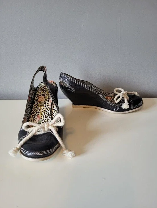 Vintage Irregular Choice Picnic Sneaker Wedges, VGUC, Size 6