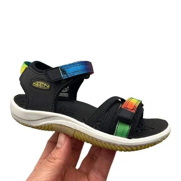 Keen Toddler Girls‎ Outdoor Sandals Size 8 Black-Multi Adjustable Water Friendly