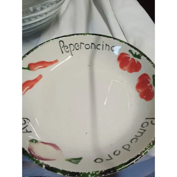 Decorative Ceramic Bowl with Peperoncino Design