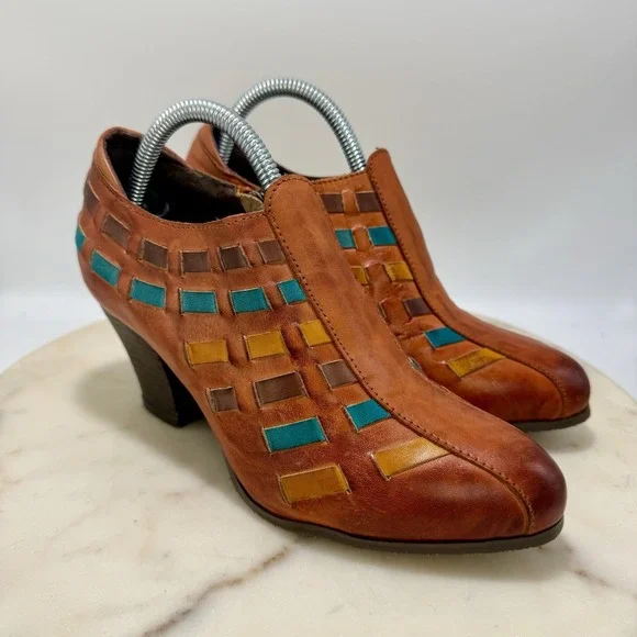 L'Artiste by Spring Step Womens Brilliance Dress Pump Leather Bootie Size 6.5 US