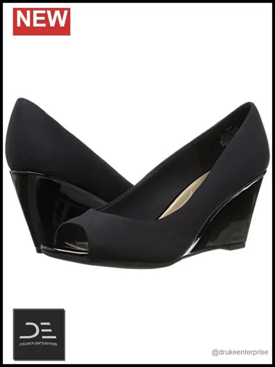 Bandolino Tufflove Women's Peep Toe Wedge Pump Heels Slip-On Evening Shoes