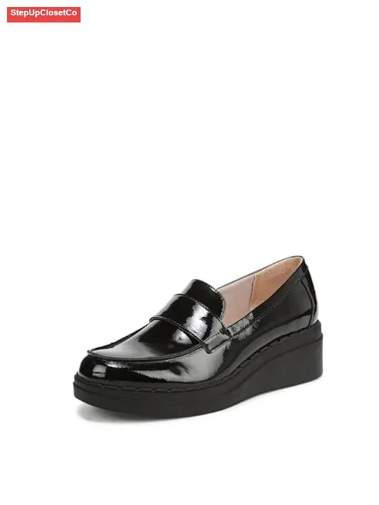 Women's Wedge Loafer with Faux Leather PU Upper, FreeFoam Comfort