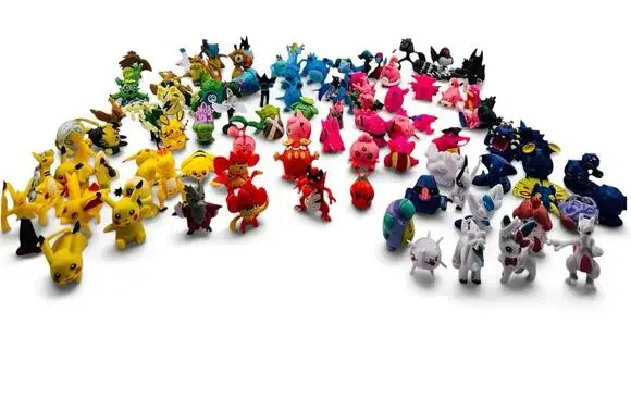 Vintage Authentic Pokémon Mini Figure Lot — 111 Figurines Stamped RL China