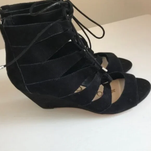 New Sam Edelman Santina suede wedge sandals