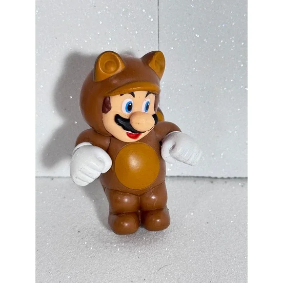 Jakks Nintendo Super Mario Tanooki Mario 2.5 Inch Mini Action Figure 0906KT01