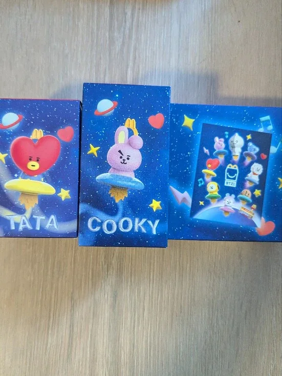 McDonald's BT21 Cooky & Tata Playset - Blue, Pink, Red