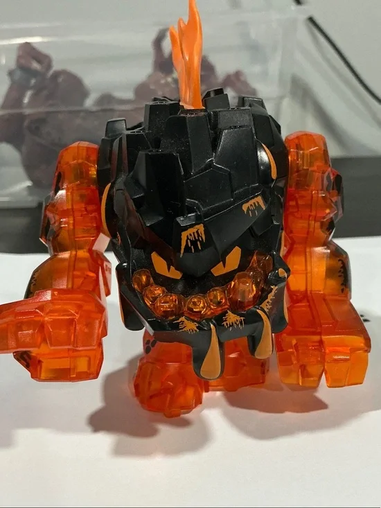 LEGO Power Miners Eruptorr Minifigure Rock Monster Trans Orange