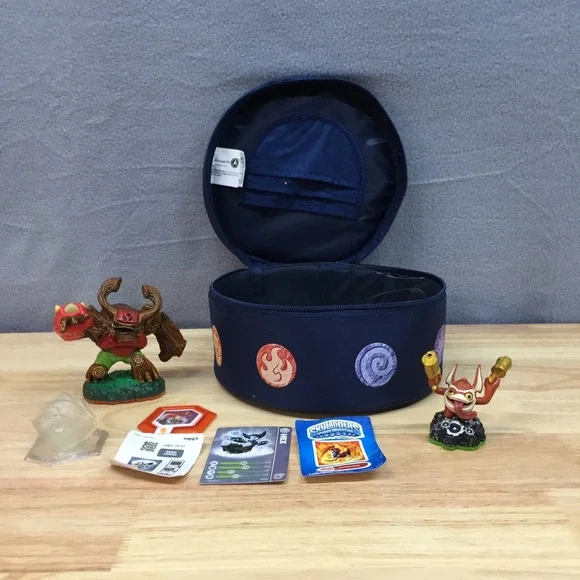 Skylanders Spyros Adventure Case Tree Rex Trigger Happy Figures Cards‎ Lot