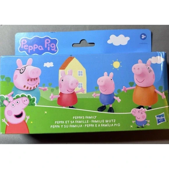 Hasbro Peppa Pig Peppa's Family Kids 4-Pack Multi‎ NEW Poseable Figures