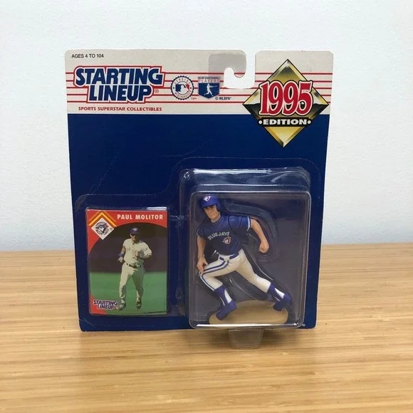Kenner Starting Lineup Paul Molitor Toronto Blue Jays 1995 MLB Figure Blue‎ Card