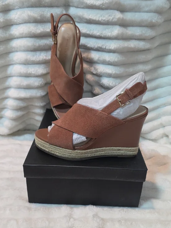 H by Halston‎ Stella crossover slingback espadrille wedges