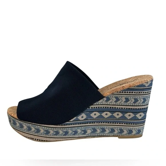 Lucky Brand Blue Marilyn‎ Cork  Wedge Sandal