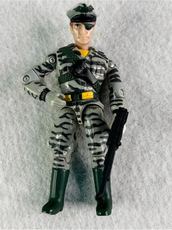 Vintage Lanard The Corps Action Figure 1988 Great Camo Captain With Weapon