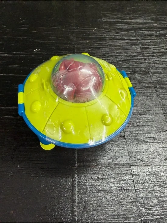 Kids UFO Spinning Top Toy - Lime Green and Blue