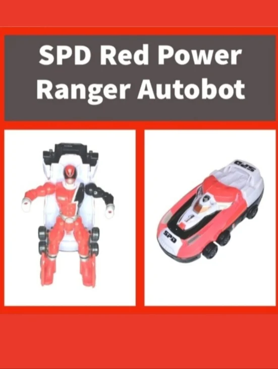 Bandai 2004 Power Ranger Spd Red Ranger Transformer Autobot | EUC