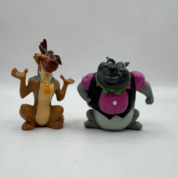All Dogs Go to Heaven Toy Set 1989 Charlie & Carface PVC Figures Wendy's