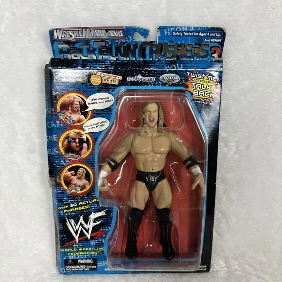 WORKING WWF BackTalkin' Crushers 3‎ Triple H Wrestlemania XVII 2000 WWE VTG HHH
