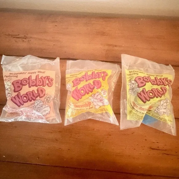 BOBBY'S WORLD - VINTAGE 1994 MCDONALD'S HAPPY MEAL TOYS - SET‎ OF 3