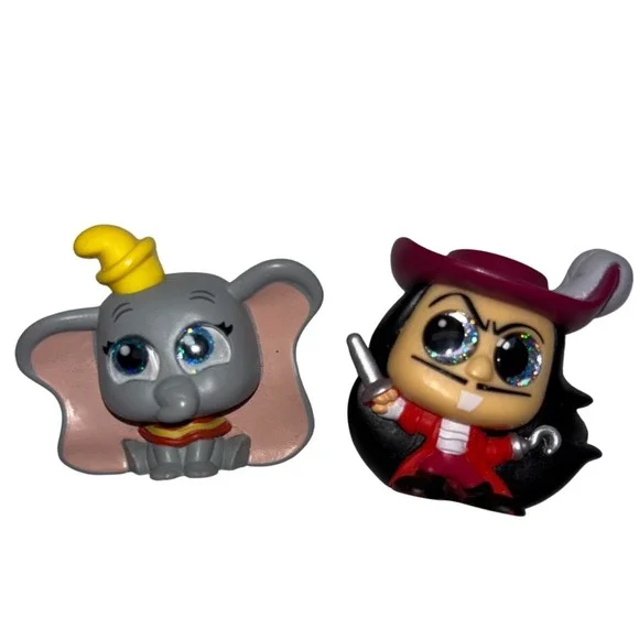 Disney Dumbo &‎ Captain Hook | Series 6 | Mini Figures Lot Bundle