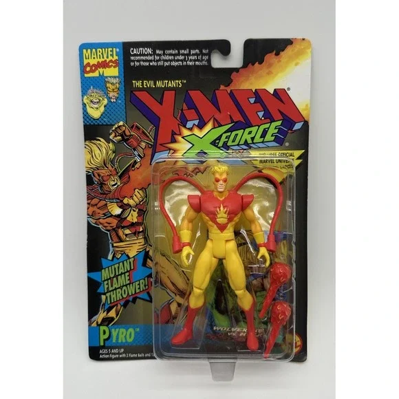 1994 TOY BIZ MARVEL X-MEN X-FORCE PYRO MUTANT FLAME THROWER #49519 SEALED