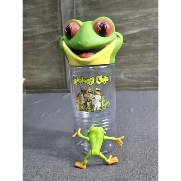 Rainforest Cafe Cha‎ Cha Frog Character Cup Figure Vintage Collectible